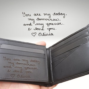 personalized mens custom leather photo wallet