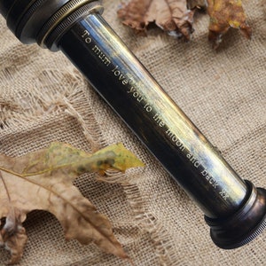 personalized engraved working handmade telescope