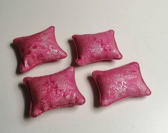 4 Miniature Pink Cushions