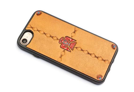 Leather Southwestern Thunderbird Iphone Galaxy Case For Etsy Leather Southwestern Thunderbird Iphone Galaxy Case For Etsy