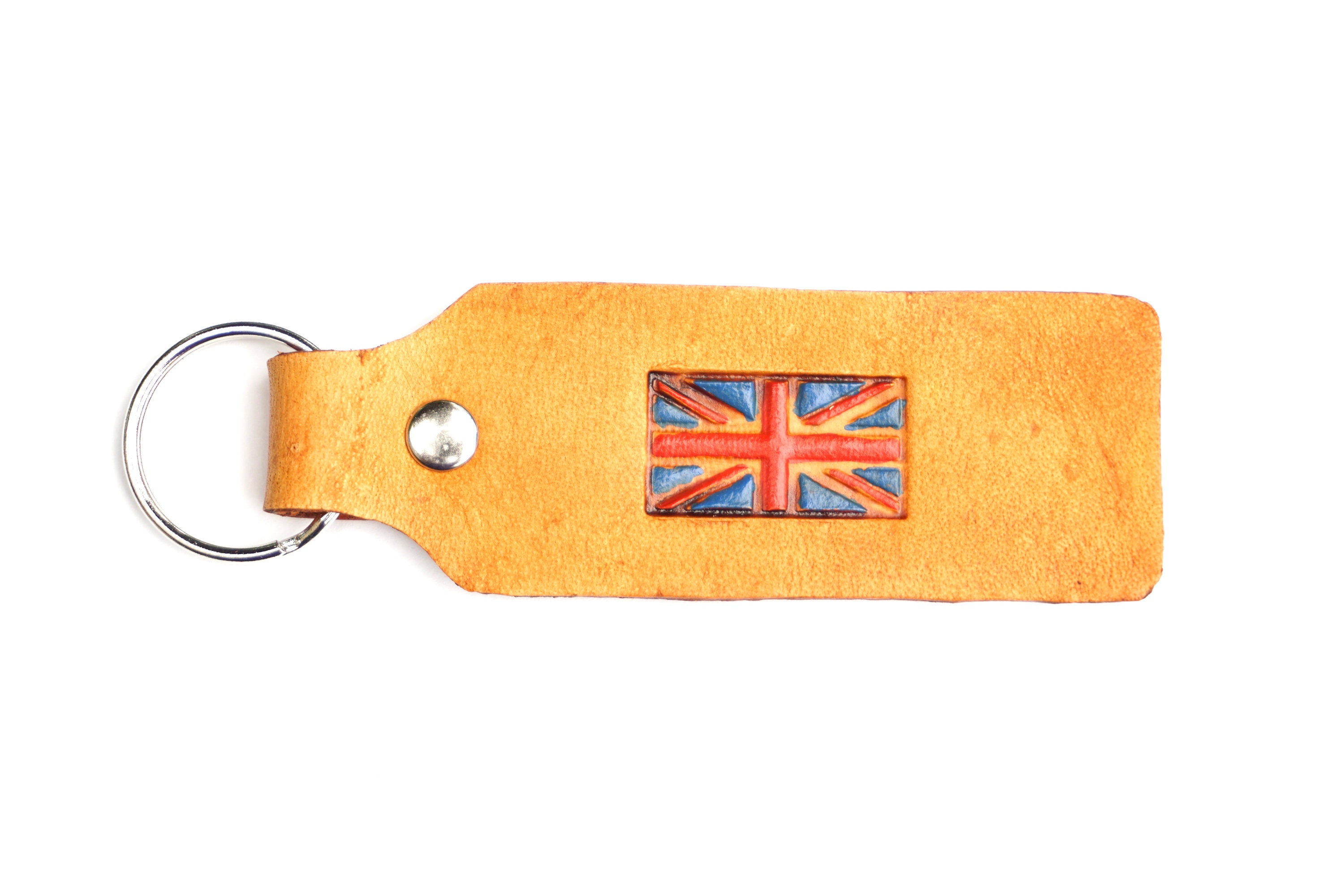 Leather Keychain | British Flag - Etsy