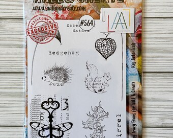 Key Botanicals #564,  Tracy Evans AALL & Create A5 clear stamp