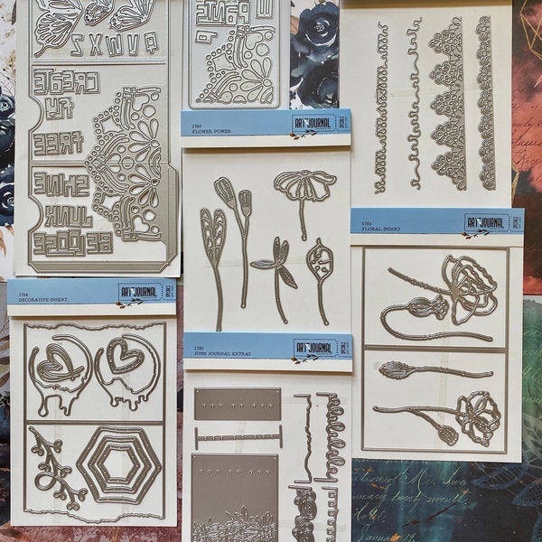 DIE SINGLES of Art Journal Specials Planner Dies, 1- 6  Elizabeth Craft Designs for the Traveler's Notebook