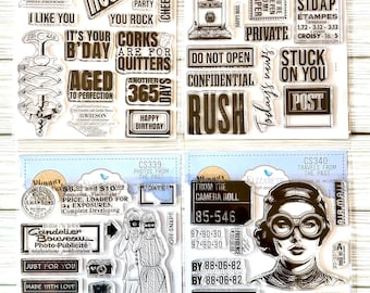From The Past  Clear stamps and Die Sets by Esther Glass;  ECD,  Elizabeth Craft Designs