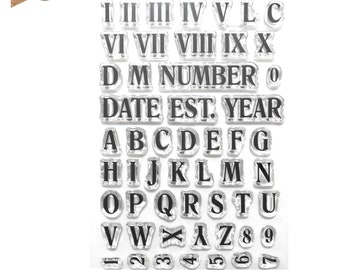 Roman Numerals with Alpha Stamp Set , CS342, Elizabeth Craft Designs designed by Esther Glas