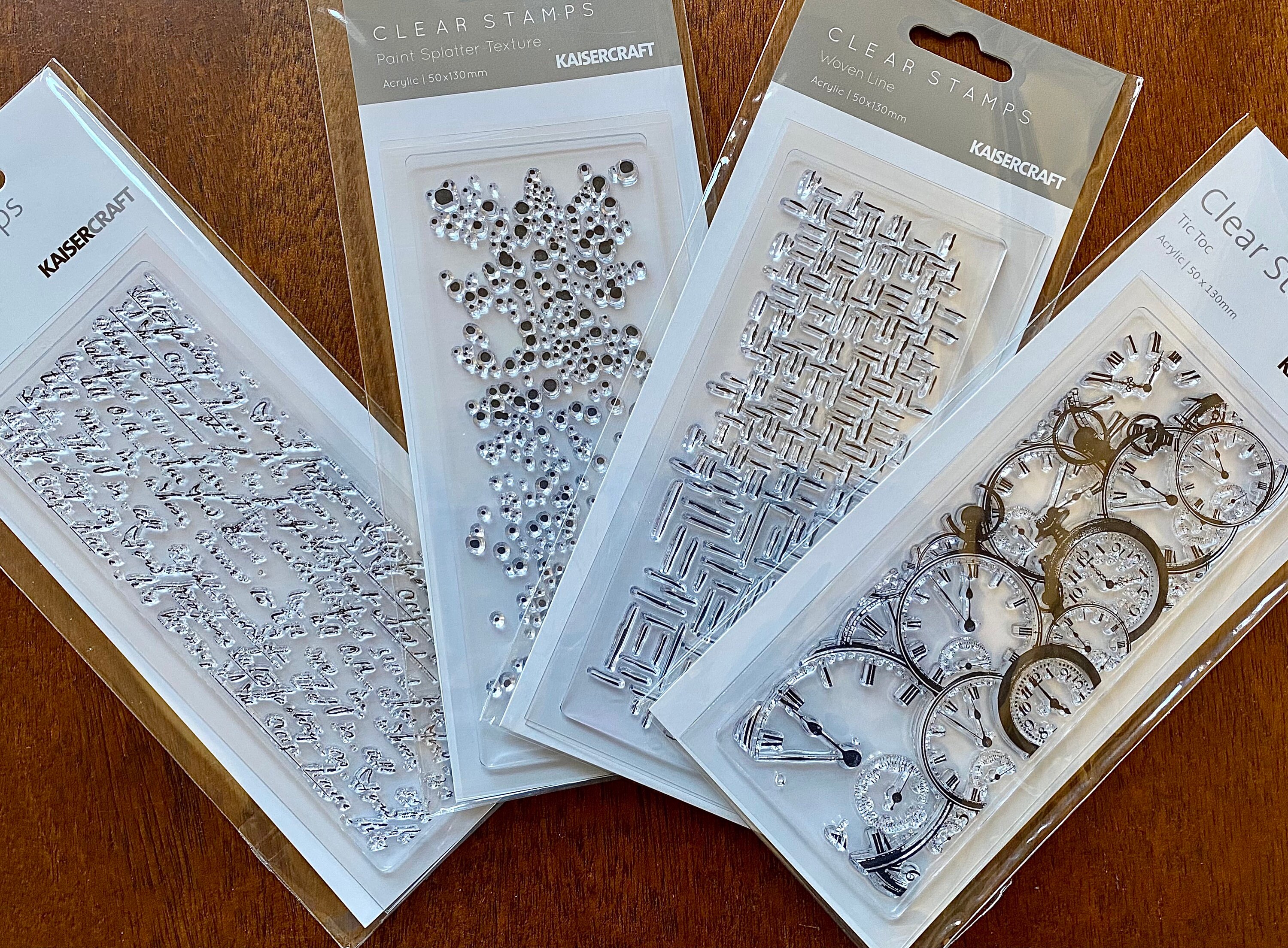 KaiserCraft Clear Texture Stamps 2x5 Grid Etsy