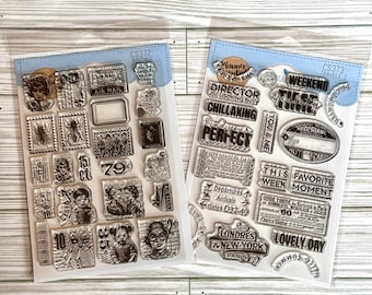 La Dolce Vita, Postage Stamps 1, Travels 2 Clear Stamps Elizabeth Craft Designs, C372 or CS 373