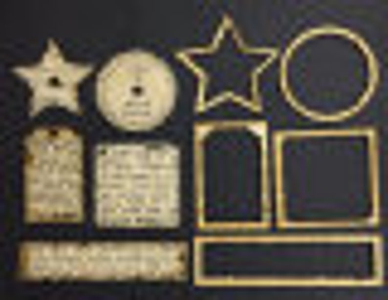 PaperArtsy Wood Chips by Seth Apter ESAWC1 Art Chips Wood Embellishments