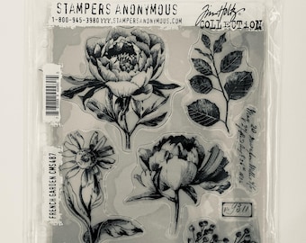 French Garden, CMS487, Stampers Anonymous rubber Stamps Tim Holtz Collection