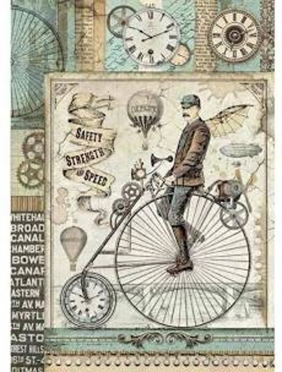 Voyages Fantastiques Clock KFT Rice Paper Pack A4 VF us:one size STAMPERIA INTERNATIONAL Voyages Fantastiques Clock KFT Rice Paper Pack A4 VF us:one size STAMPERIA INTERNATIONAL