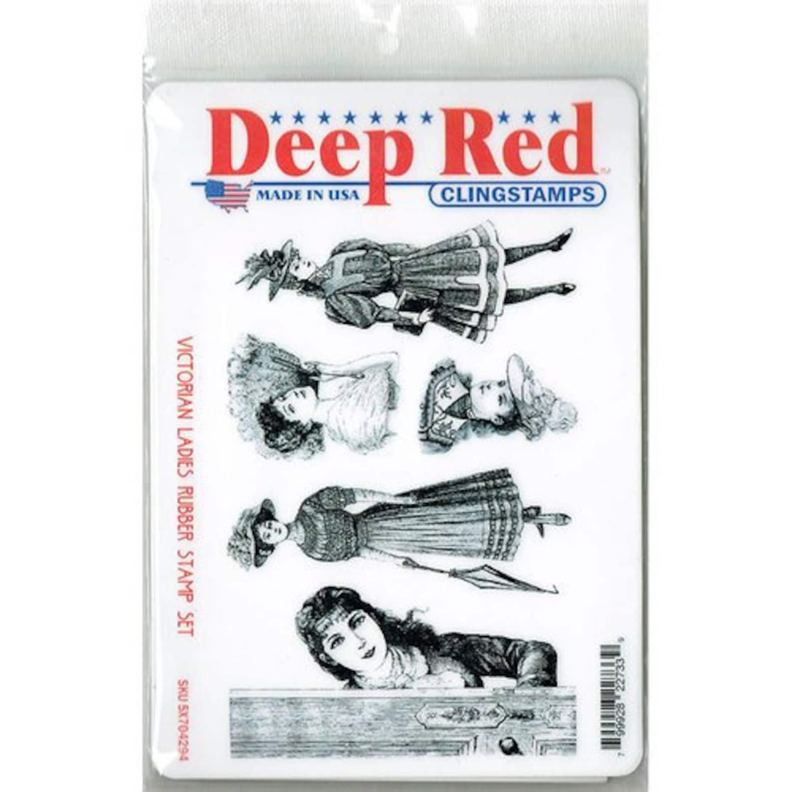 Deep Red Rubber Stamps - Etsy