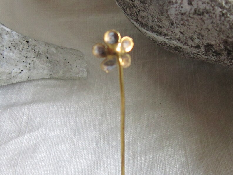 Victorian PEARL and FLORAL Stickpin image 3