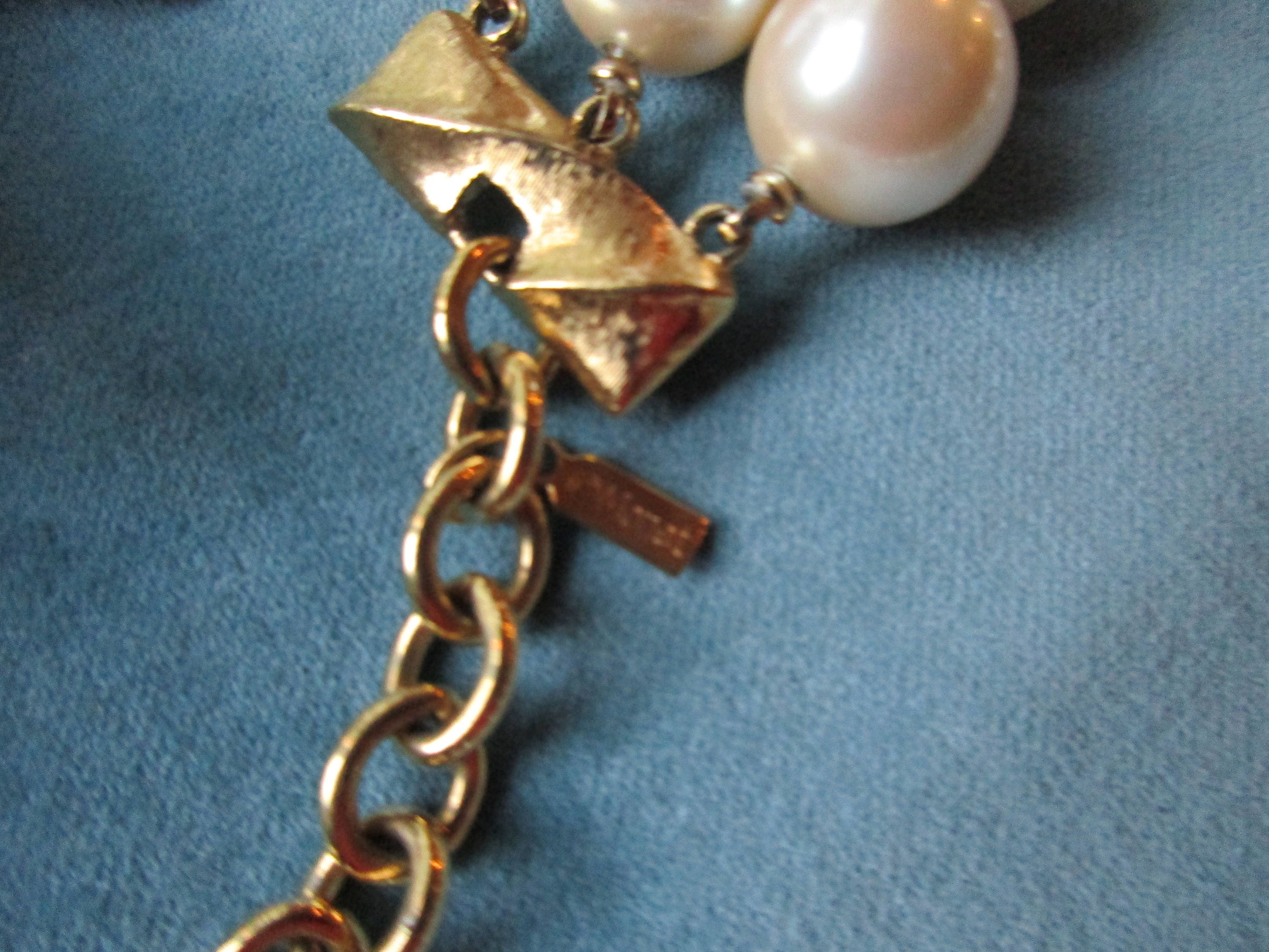 Vintage MONET Faux Pearl Necklace - Etsy