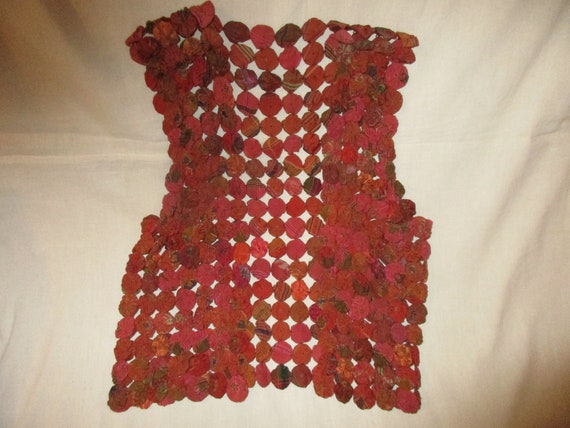 QUILT Handmade Yo-Yo  Vintage Vest - image 1