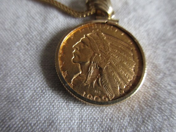 1909 GOLD Indian Head Five Dollar Coin 