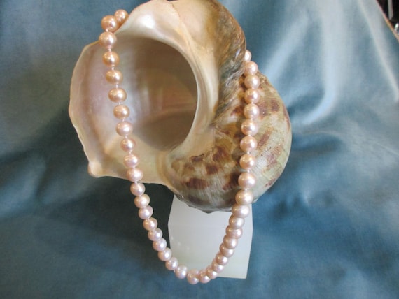 Vintage 14 KT PEARL NECKLACE - image 1