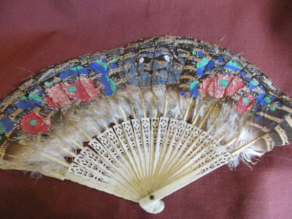 Antique Hand Painted CHINA Fan