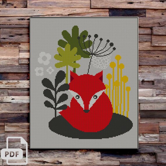 Fox Cross Stitch Pattern PDF FILE Etsy