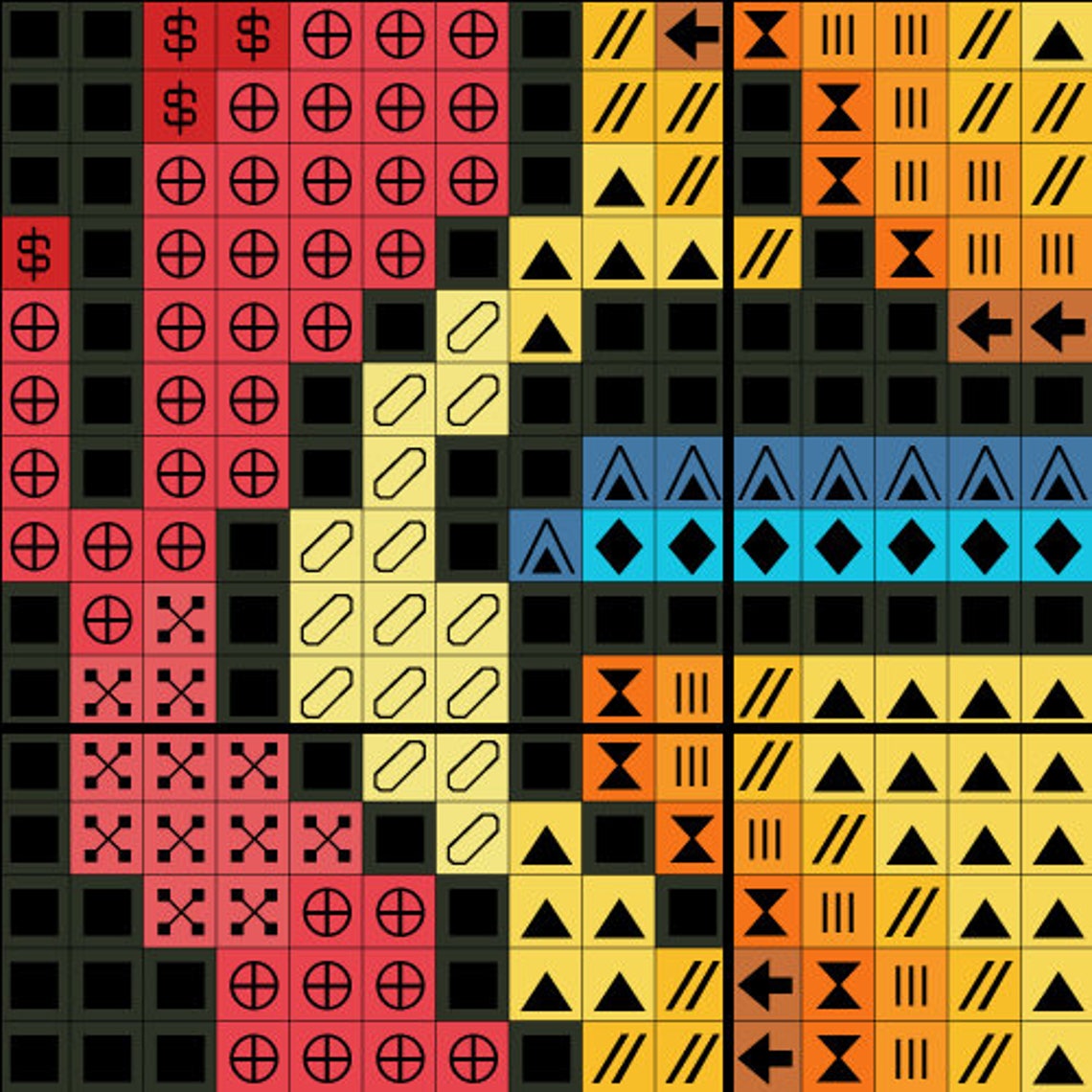 Stitch cross patterns