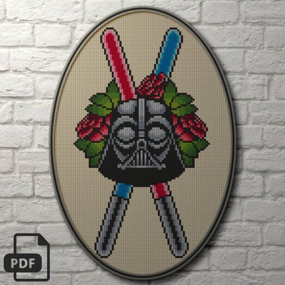 Darth Vader Cross Stitch Pattern PDF FILE | Etsy