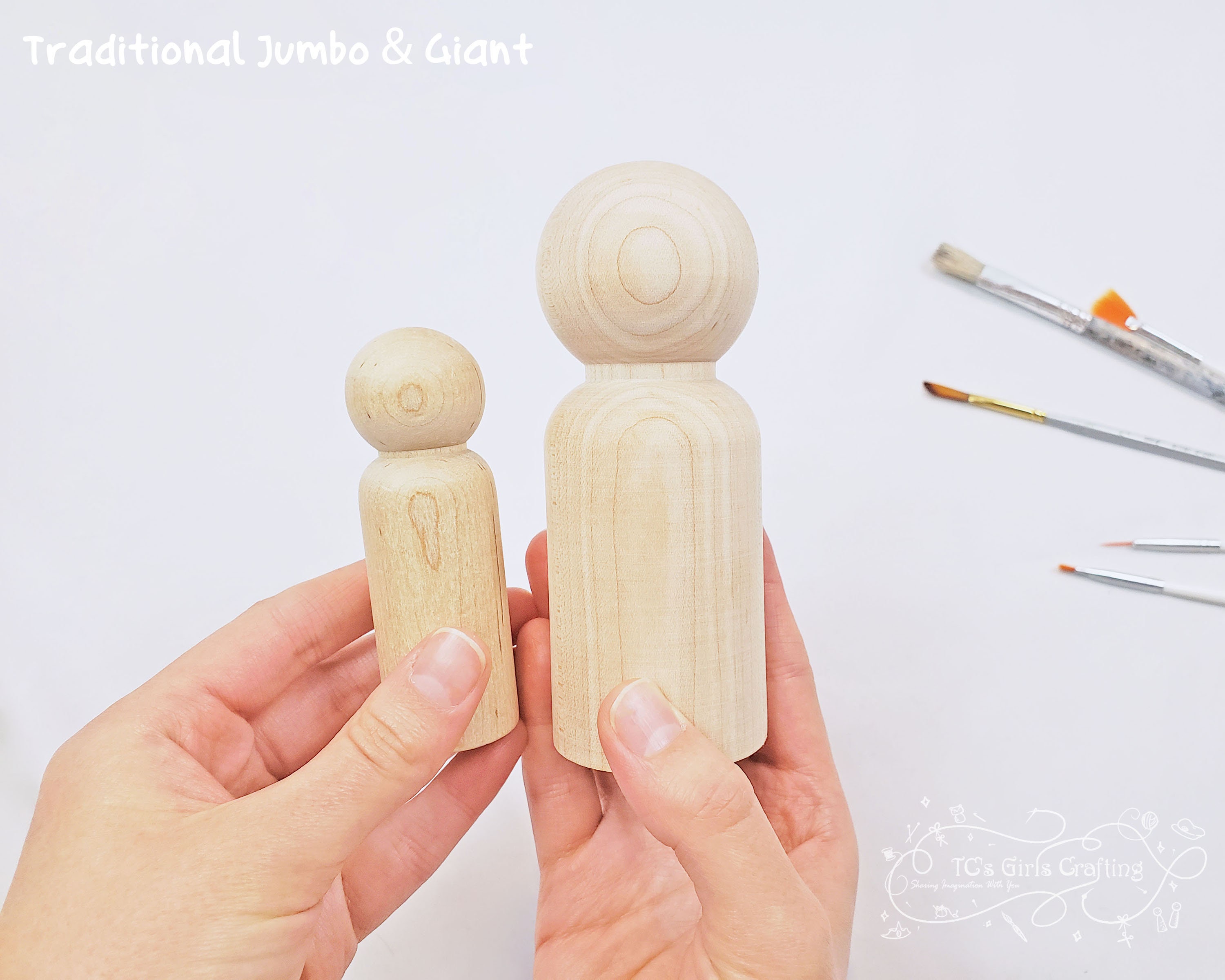 Wood Peg Jumbo Man People Natural Peg Toy Unfinished Peg - Etsy UK