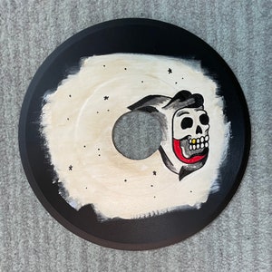 Flash Grim Reaper "VINTAGE" Hand-Painted Art, Acrylic on 45rpm Vinyl Record