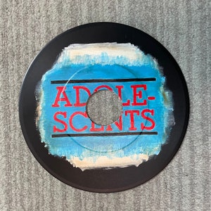 Adolescents &quot;VINTAGE&quot; Hand-Painted Logo Art, Acrylic on 45rpm Vinyl Record