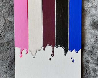 GENDERFLUID Pride "COLOR WASH" 6x8in. Hand-Painted Art, Acrylic on Canvas Panel