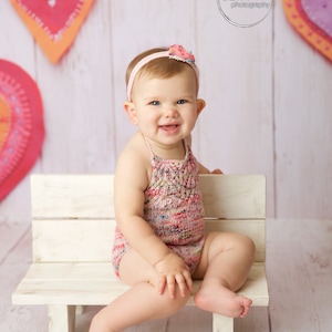 Heartfelt Romper Pattern - 6-12 month size - KNIT PATTERN DOWNLOAD