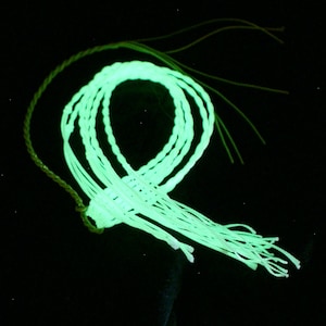 Six GLO Whip Crackers, GLOW in the Dark, Select Knot Size - Pack of 6, Handmade