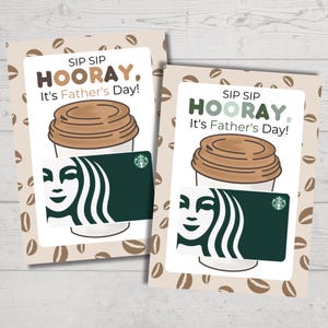 Porta carte regalo per la festa del papà / DOWNLOAD IMMEDIATO / Festa del papà / Regalo per papà / Porta carte regalo Starbucks / Carta per la festa del papà / Carta per il caffè