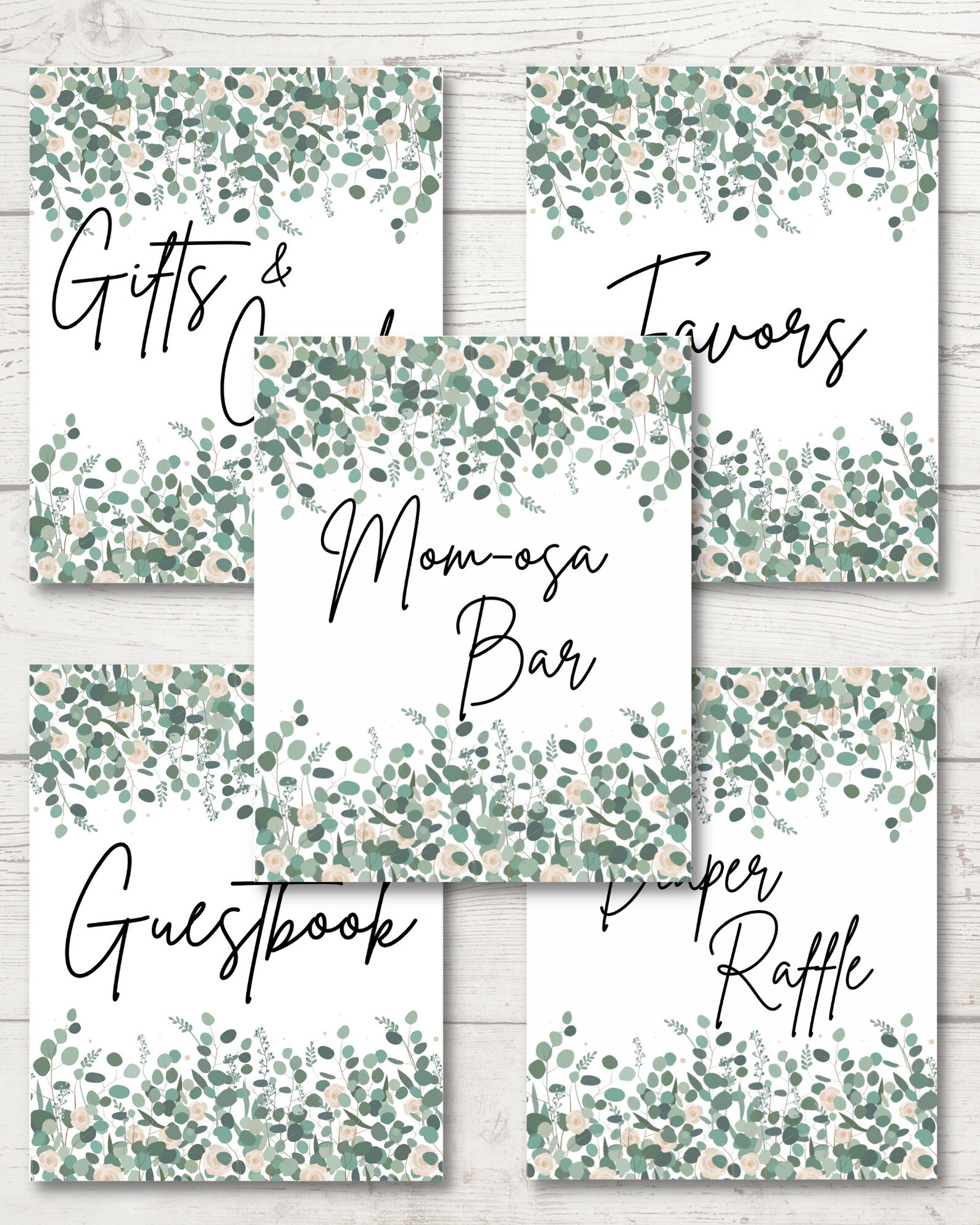 PRINTABLE Eucalyptus Baby Shower Signs Instant Download Baby - Etsy