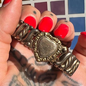 1940's Gold Filled Carmen Sweetheart Expansion Bracelet by D.f.b.