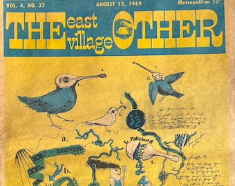Rare Vintage 1969 East Village Other Woodstock Edition Newspaper Publication:Mature Content For Adults Only