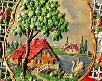 Vintage German Die Cut Wall Pocket Decoration
