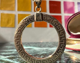 Vintage 10k Yellow Gold Double Sided Greek Key Pattern Pendant