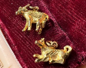 Vintage 18k Gold Zodiac Figural Animal Charm