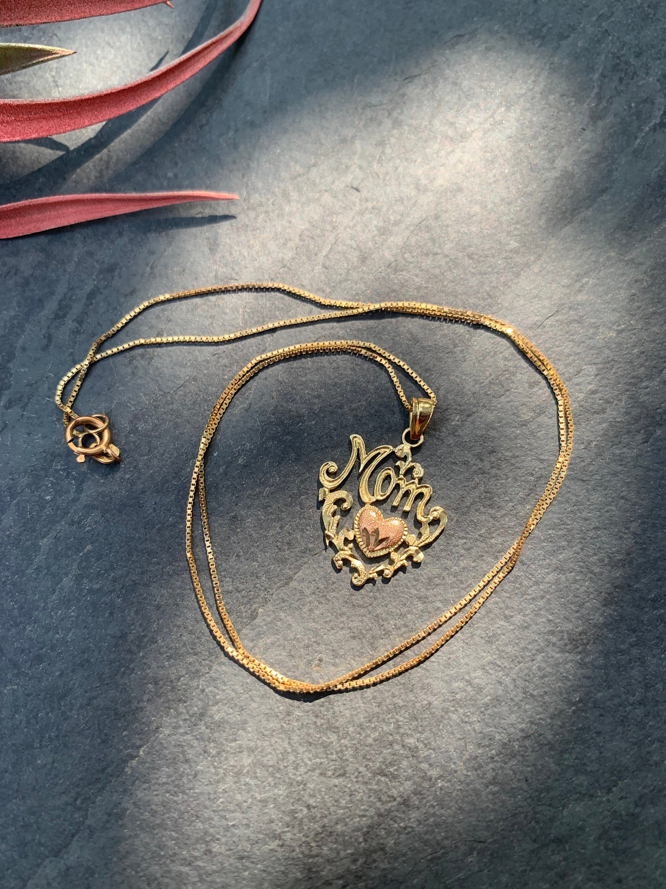 Vintage 14k Yellow Gold mom Charm With 