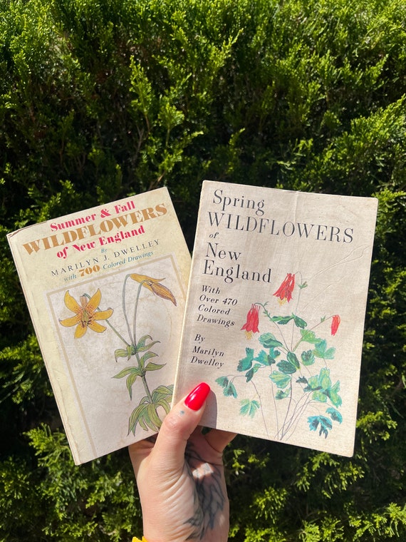Pair Of 1970's Spring, Summer & Fall Wildflowers Of New England Books