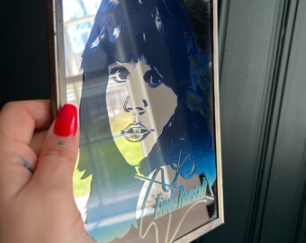 Vintage 1970's Linda Ronstadt Printed Mirror