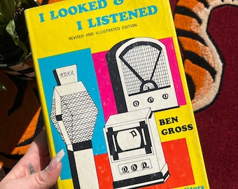 1970's "I Looked & I Listened: Informal Recollections of Radio and TV" Book With Colorful Graphic Cover