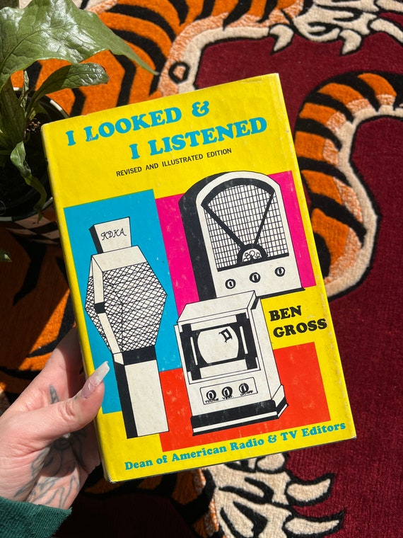 1970's "I Looked & I Listened: Informal Recollections of Radio and TV" Book With Colorful Graphic Cover
