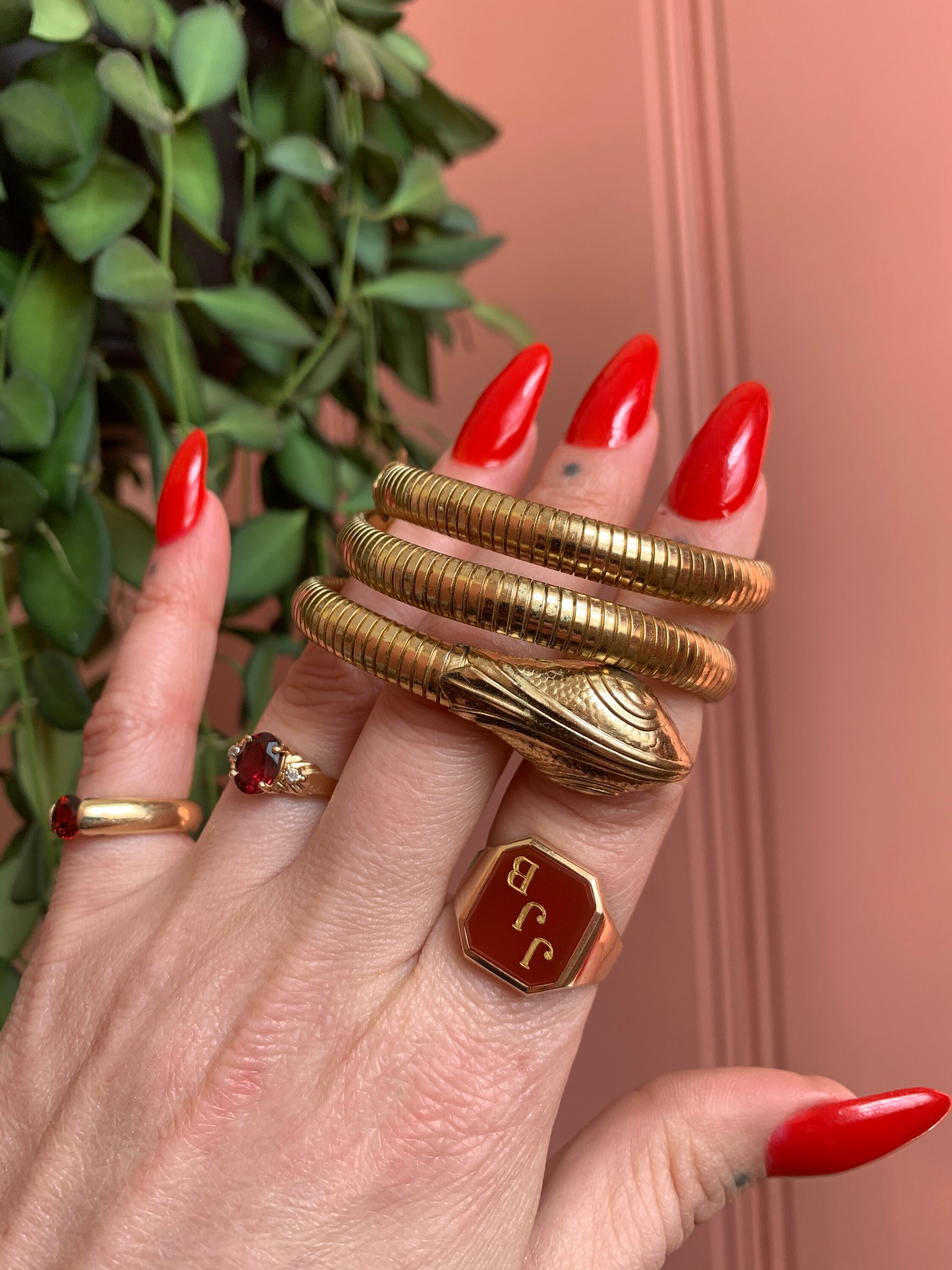 1950’s Gold Snake Coil Wrap Bracelet