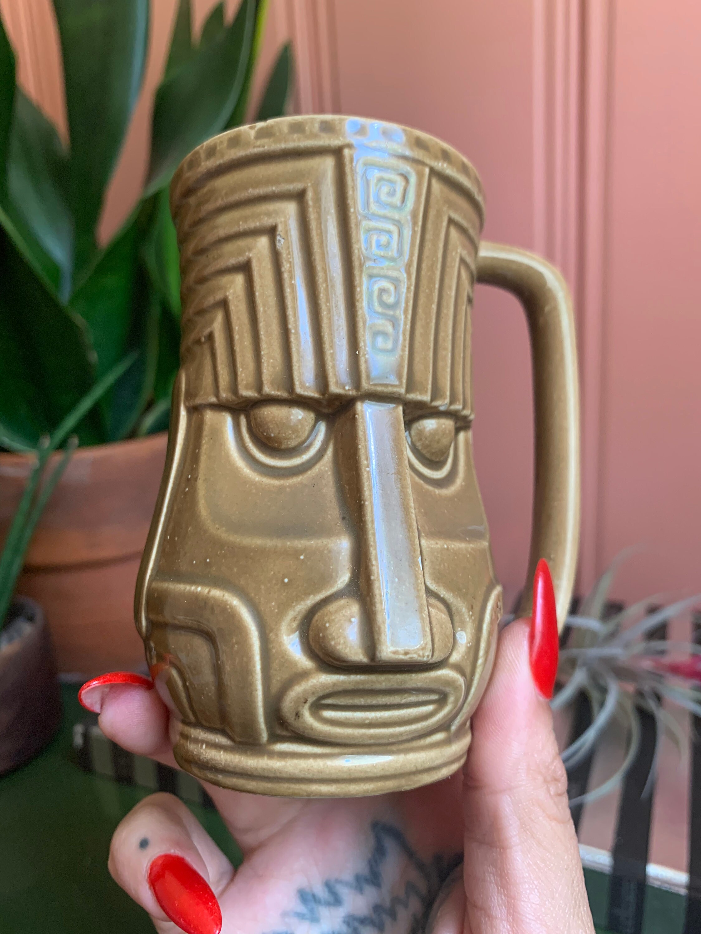 Mid Century Ceramic Tiki Bar Mug by Westwood Japan