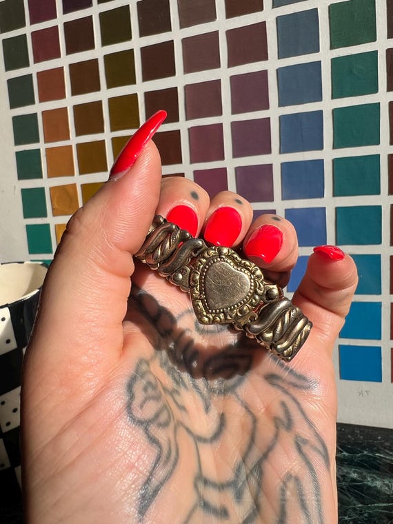 1940's Gold Filled Carmen Sweetheart Expansion Bracelet by D.f.b.