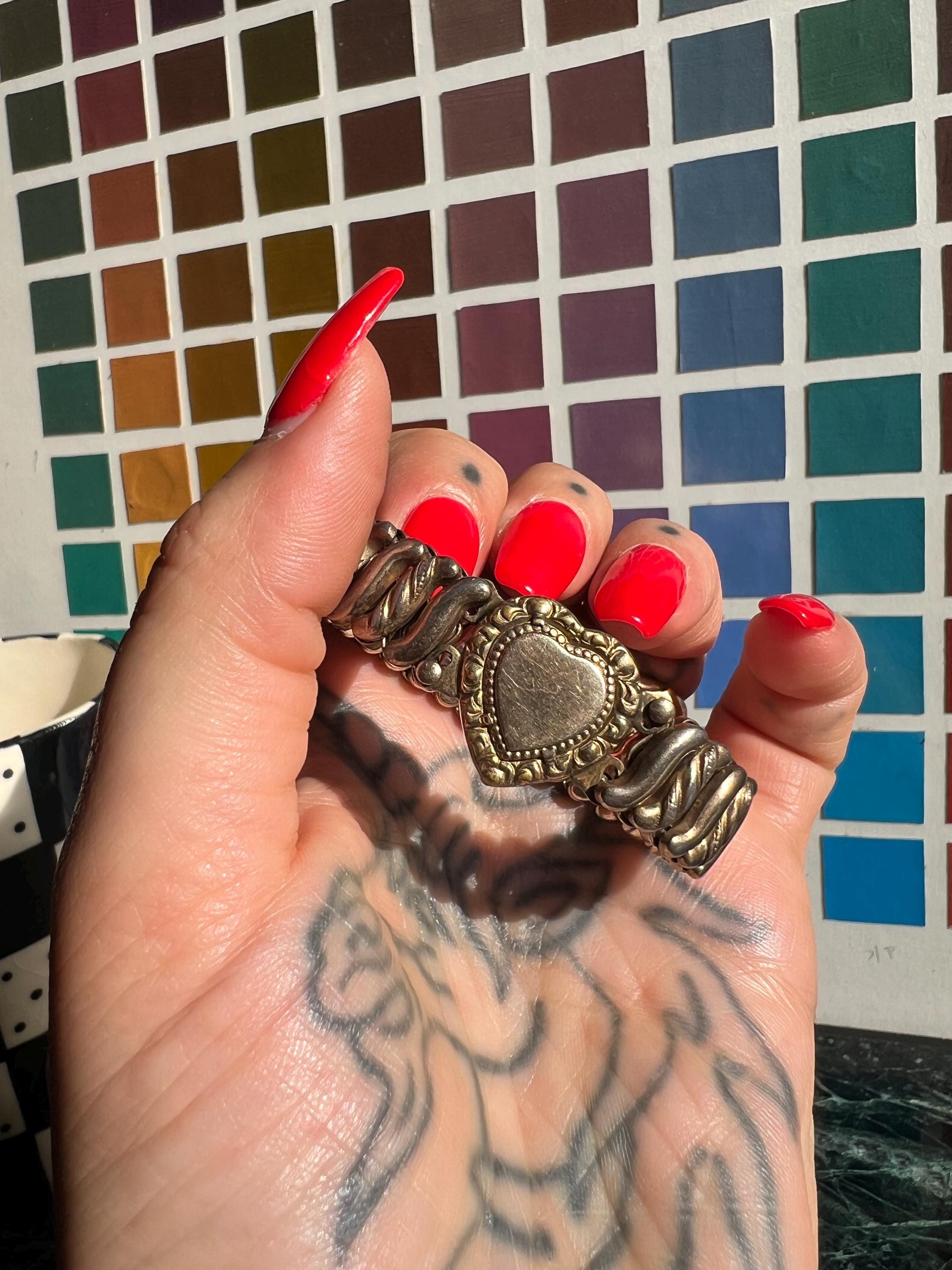 アクセサリー 40s SweetHeart Expansion Bracelet Carmen 1940's Gold Filled Carmen Sweetheart Expansion Bracelet by D.f.b.