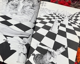 1970's "Alice: Lewis Carroll's Through The Looking Glass & What Alice Found There" BookIllustrated By Ralph Steadman