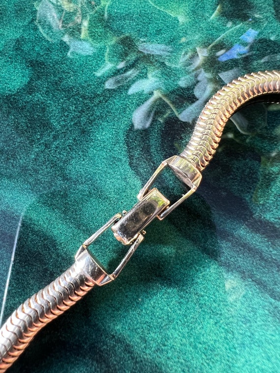 Vintage 14k Yellow Gold Italian Snake Chain Colla… - image 6