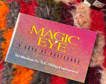 Vintage Magic Eye 3D Illustration Postcard Book