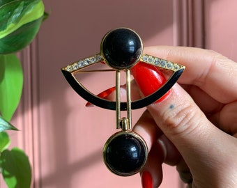 Rare Vintage 1980’s Pendulum Brooch by Deco 89